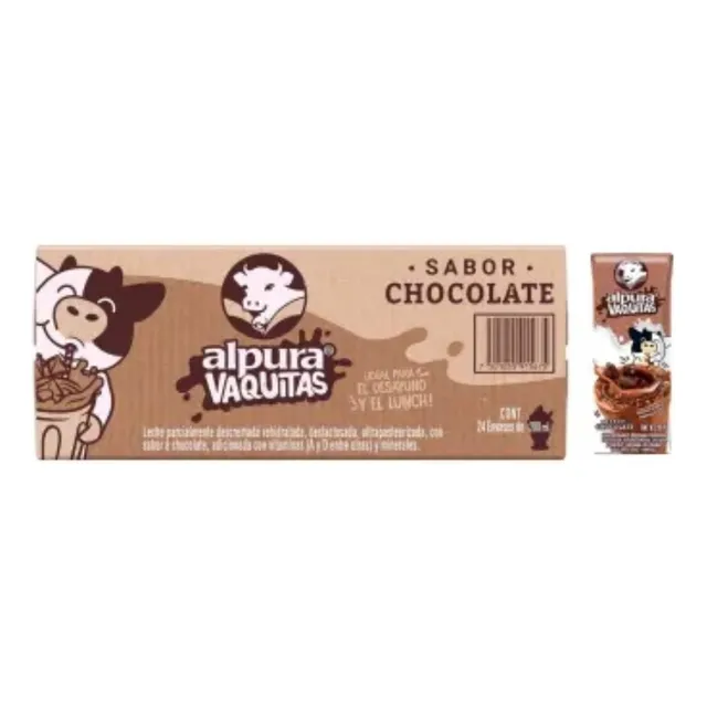 Leche Alpura Deslactosada Vaquitas Chocolate 24pz 200ml