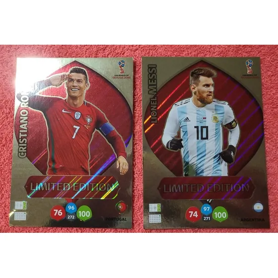 Messi + Cristiano Ronaldo Copa 2018 Card Xxl Panini