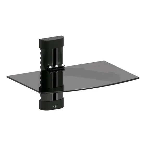 Soporte Dvd canalera play xbox Deco vidrio Templado Negro regulación