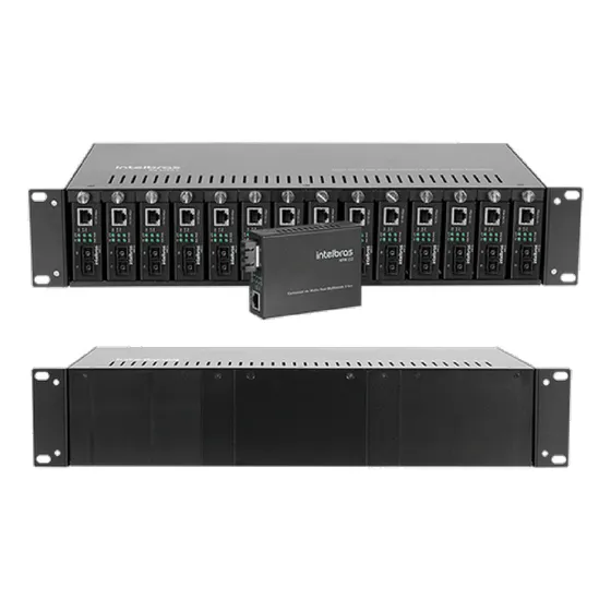 Chassi Rack 19 14 Slots Para Conversores De Mídia Kx 14