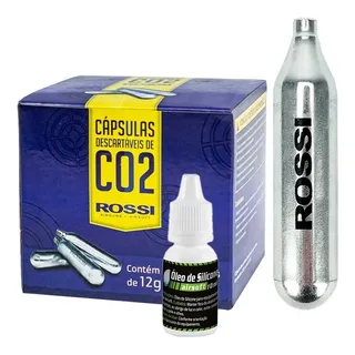 24 CĂĄpsula Co2 Rossi Para Pistola Airsoft + Ăleo De Silicone 24 CĂĄpsula Co2 Rossi Para Pistola Airsoft + Ăleo De Silicone