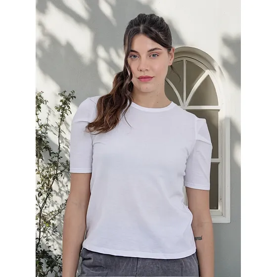 Remera Lisa Benka Memphis Mujer Algodón Manga Princesa