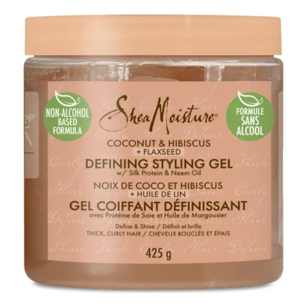 Shea Moisture Gel Definición Coco, Hibiscus Y Aceite Linaza