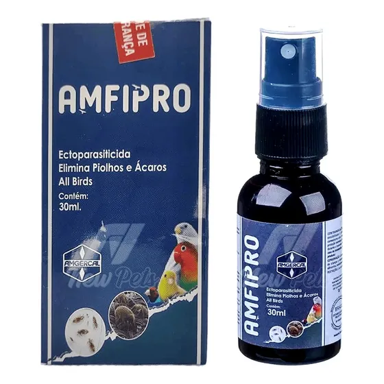 Amfipro Amgercal 30ml Mata Piolho Piolhinho Ácaros Pássaros