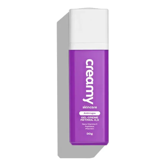 Creamy Skincare Gel-Creme Retinol 30g | Melhora Rugas Profundas, Uniformiza a Textura e o Tom da Pele, Normaliza a Espessura da Pele | Uso Noturno, Todos os Tipos de Pele