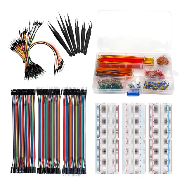 Kit De Proyecto Arduino Eloogaa 3pcs 830 Puntos De Empalme,