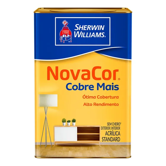 Tinta Acrílica Standard Sherwin-williams Novacor, Branco 18l