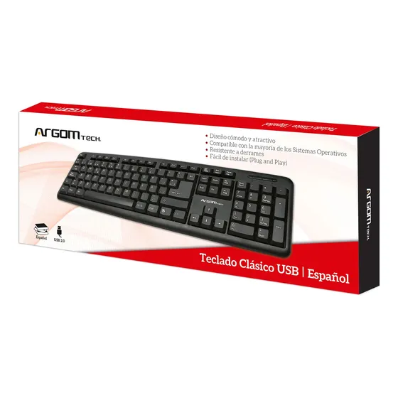 Teclado En Español Usb Argom Arg-kb-7414