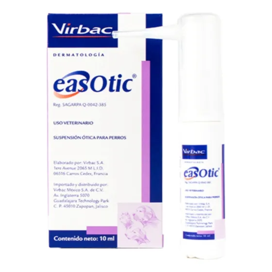 Virbac Easotic 10ml Tratamiento Otitis Externa Perros