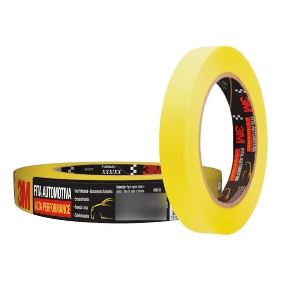 Cinta De Enmascarar Automotriz 18mm X 50mt (4 Unidades) 3m