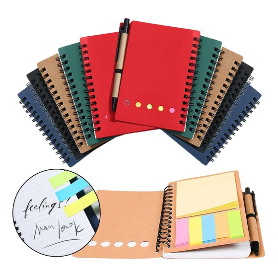 10 Piezas  Cuaderno Con Notas Adhesivas Ecológicas