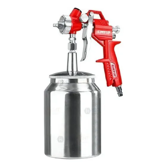 Pistola Pintar 1000cc Herramienta Emtop 1.4mm Pulverizador Color Rojo