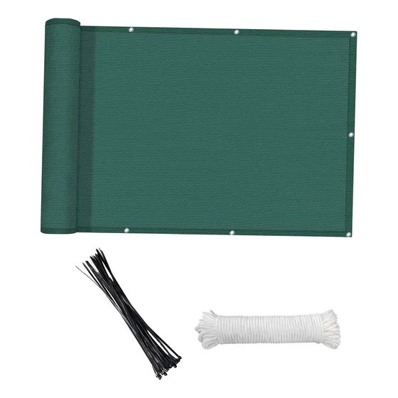 Pantalla De Privacidad De Balcón Verde Oscuro Verde Oscuro