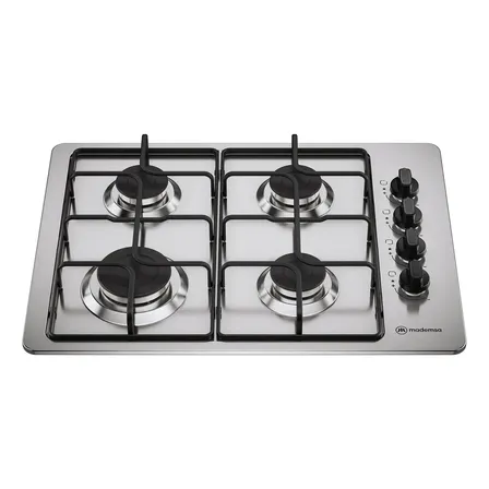 Encimera A Gas 4 Platos Encendido Automático Km4gx Inox