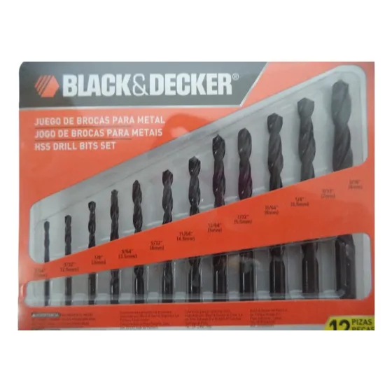 Brocas Mechas Metal Juego 12 Pzas 5/64 A 5/16 (bd-bd0120cs)