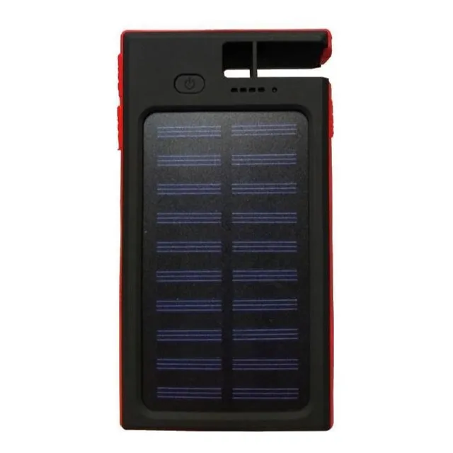 Power Bank Qi Solar Para Samsung, Mxqib-003, 10000ma, Rojo, Color Rojo