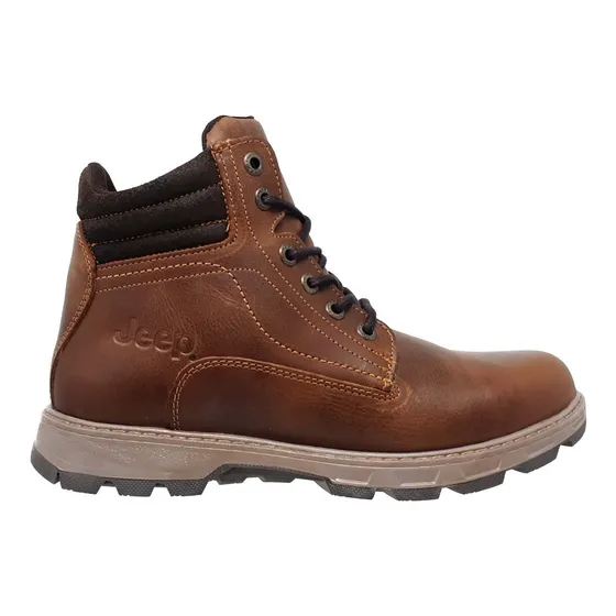 Botas Jeep Hombre Cafés Roble Piel 16501 Originales