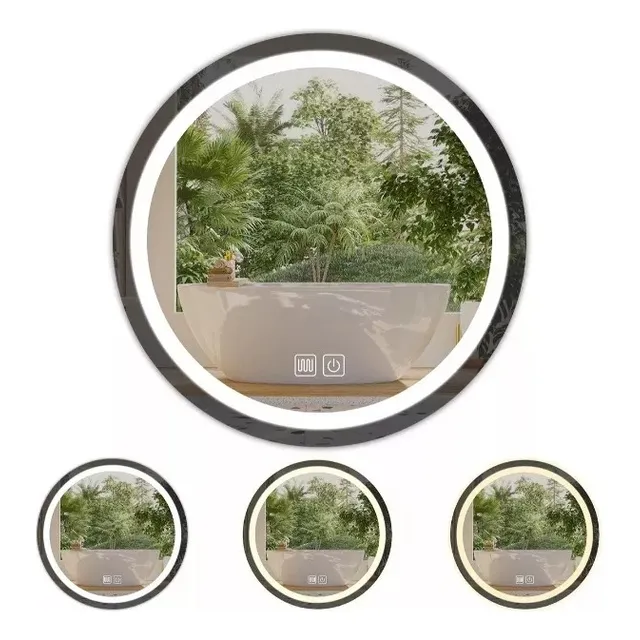 Espejo Inteligente Baño 3modo Touch Modern 50*50 Cm Antivaho