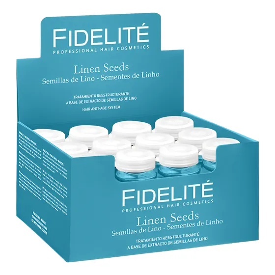 Ampollas Reestructurante Semillas De Lino Fidelite 12u X15ml