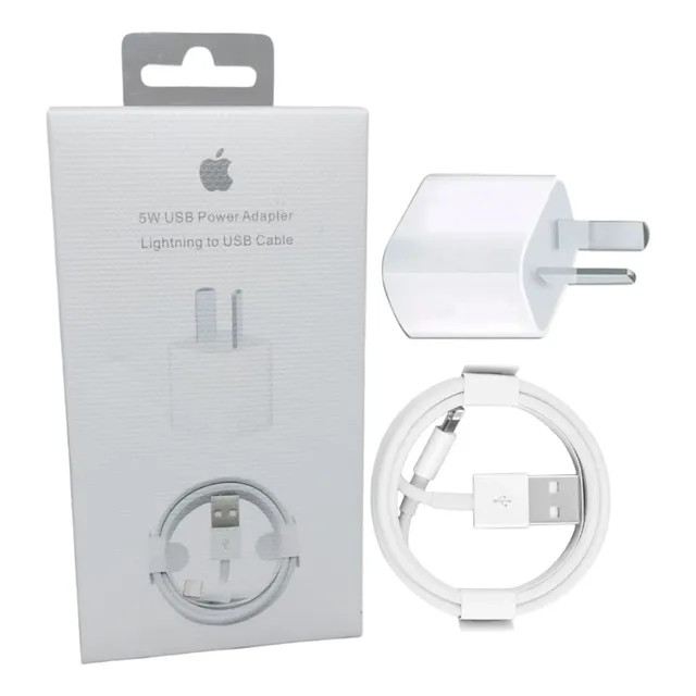 Cargador Kit Iphone 5w Usb Power Adapter Lightning Original Blanco