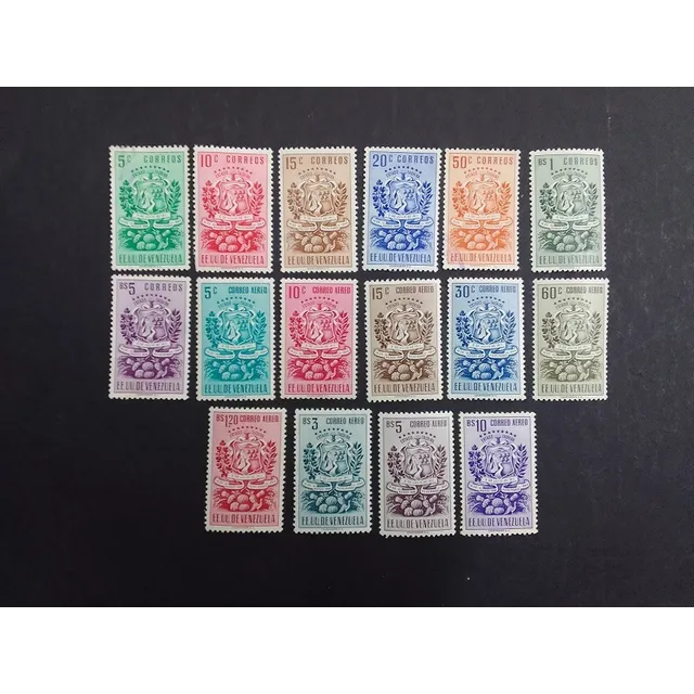 Serie De Estampillas Estado Tachira Completa  Bella 1952