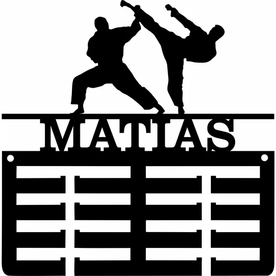 Medallero Porta Medallas Taekwondo Personalizado Nombre