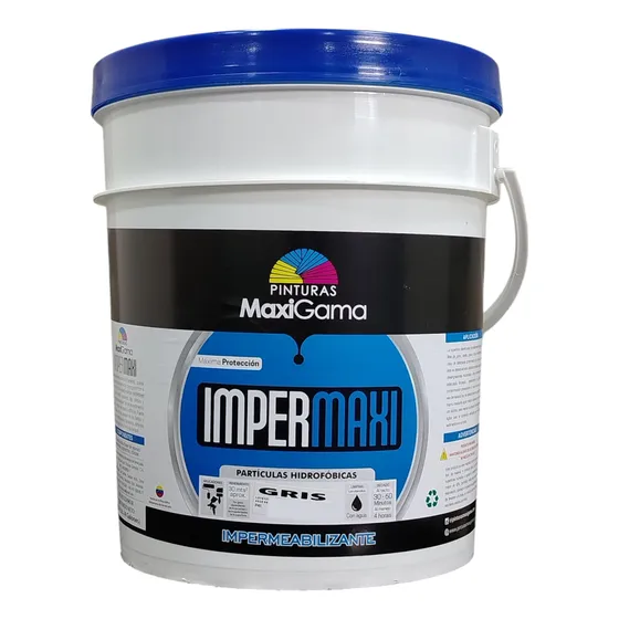 Pintura Impermeabilizante Gris Cuñete Marca Maxigama