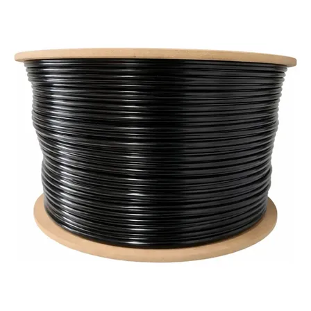 Cabo De Rede Cat6 Utp 4 Pares Caixa 305m Giga C/ Guia Preto