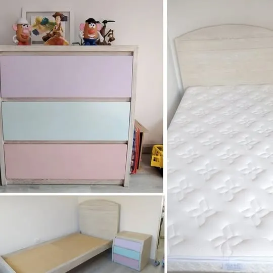 Flormorado Juego Alcoba 4 Piezas Para Niña 4-12 Años