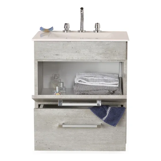 Vanitory 50 Nordico Colgante C/ Puerta Volc. + Cajón + Bacha