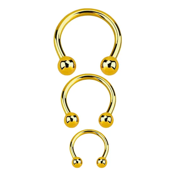 Piercing Tragus Helix Daith Septo Smile Ouro 18k Aço Pvd
