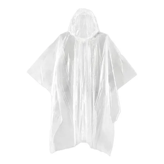 Poncho Transparente Lluvia Pilot Blanco Impermeable Adulto