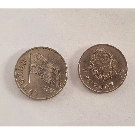 Moneda 1 Y 5 N$ Año 1980 Uruguay