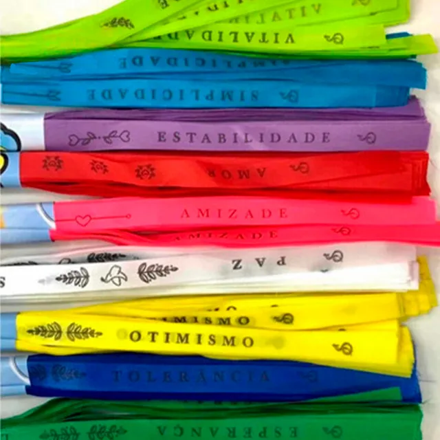 100 Pulseira Virtudes Desejos Intenções Fitinhas Coloridas