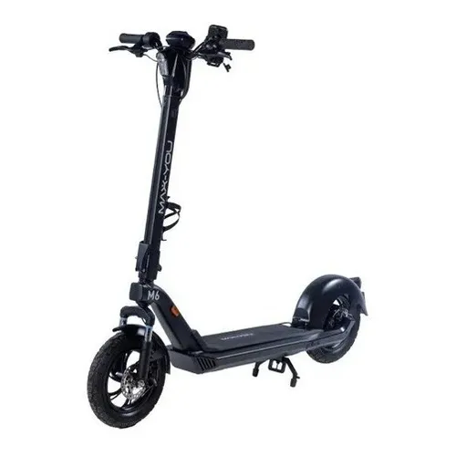 Monopatín eléctrico Max-You M6 500w 30km/h Autonomía de 25km Color Negro