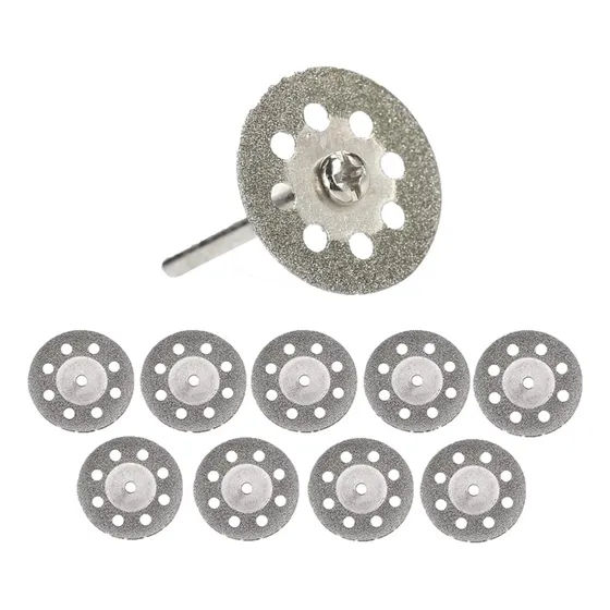 Jogo 10 Mini Discos Diamantados 22mm Corte Micro Retifica