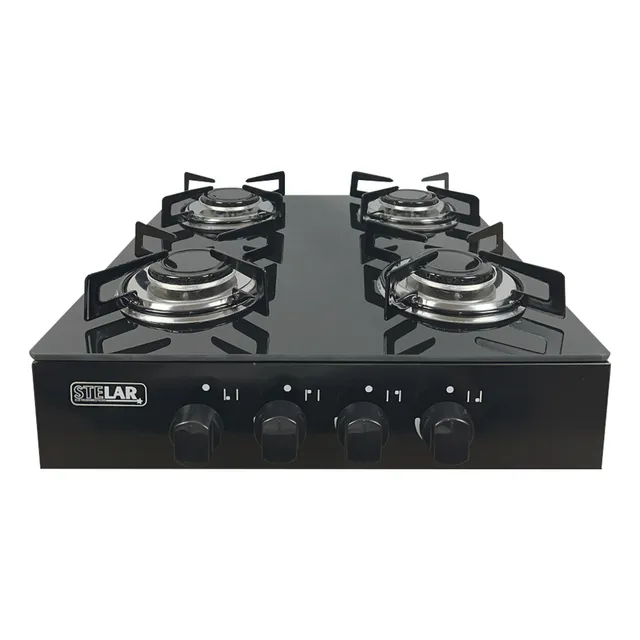 Fogão Cooktop Portátil A Gás 4 Bocas Ultra Chama Stelar