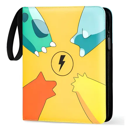 400 Cards Album Pasta Fichario Com Ziper Cartas Pokemon