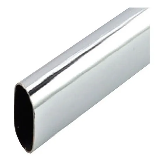 Tubo Para Closet Ovalado Cromado Herrajes 3 Mts 