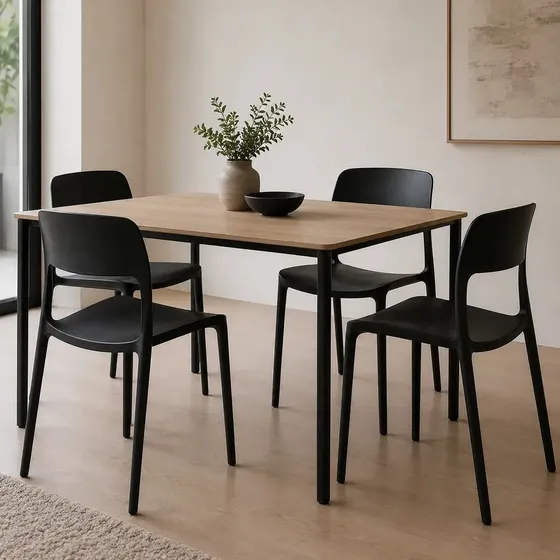 Silla De Diseño Nina X4 Unidades Cantidad De Sillas Por Set 4 Estructura De La Silla Negro