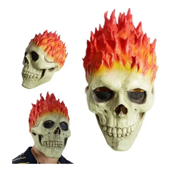 / Casco Llama Esqueleto/inspirado En En La Cara/ghost Rider
