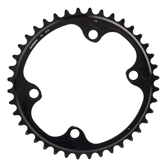 Placa dupla Shimano Duraace R9200 12v Placa Coronilla preta de 40 dentes