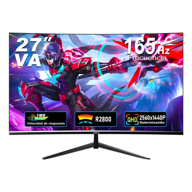 Monitor Gamer Curvo Fyhxele 27 Lcd 2 K 165 Hz Qhd Va 1 Ms Ne