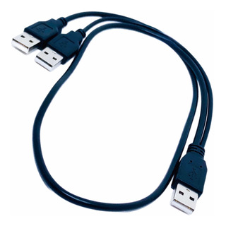 Cabo Y 1 Usb Macho X 2 Usb Macho P/ Case Hd Externo 2.0 Cabo Y 1 Usb Macho X 2 Usb Macho P/ Case Hd Externo 2.0
