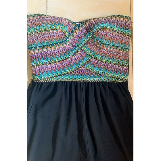 Braga Larga De Dama Jumpsuit Enterizo Multicolor Y Negro