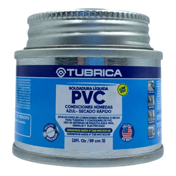 Pega Soldadura Tubería Azul Pvc Condiciones Húmedas 1/64