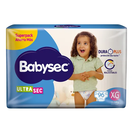 Babysec Ultra de 11 a 14kg talle XG con 96 unidades