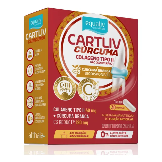 Cartliv Curcuma + Colageno Tipo Ii Equaliv Com 30 Capsulas 