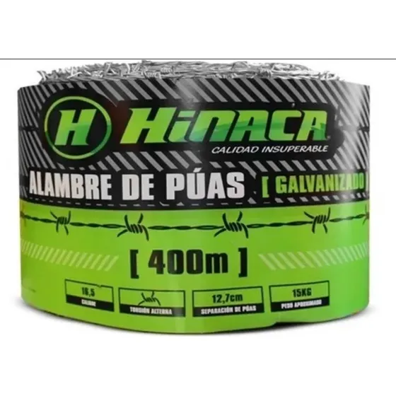 Alambre De Puas Calibre Bwg 16,5 X 400m