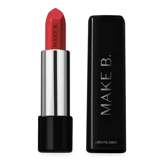 Batom Glossy Raspberry Make B. 3,6g O Boticário - Vermelho